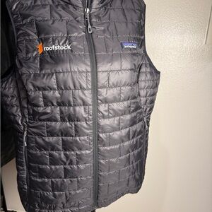 Patagonia Black Women's Quilted Puffer Vest with Color-Strip Logo